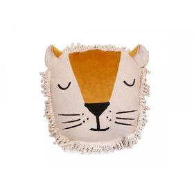 法国 Nobodinoz 可爱狮子靠垫 32X35X10 假日黄 N112572