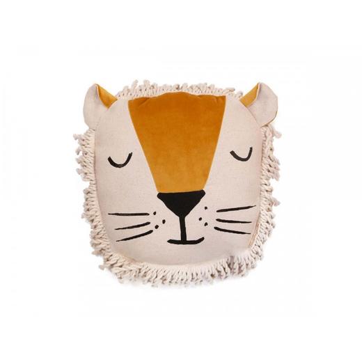 法国 Nobodinoz 可爱狮子靠垫 32X35X10 假日黄 N112572 商品图0