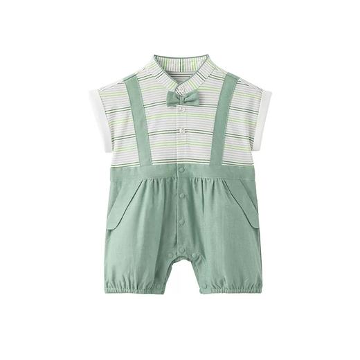 英氏婴儿连体衣23夏季新款男宝短蛤衣假2件短哈衣爬服YRHBJ2P231A 商品图5