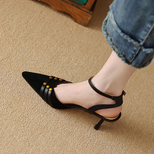 夏季新款，里外全皮包头细跟凉鞋YX-A912 商品图10