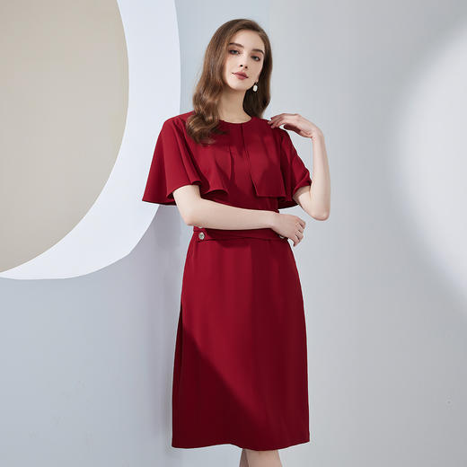 RF8C2斯尔丽瑟俪2023春夏新款时尚修身显瘦款披肩式连衣裙 商品图2