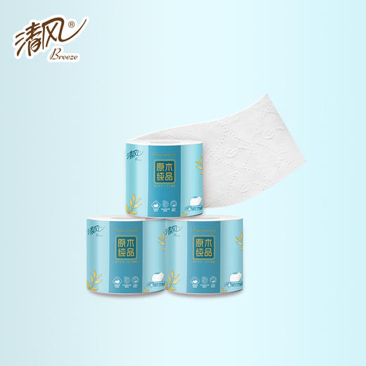 清风原木纯品3层100抽/包*4*6抽取式面巾纸BR40AQ 商品图3