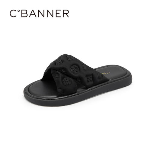 千百度平底拖鞋夏季凉拖鞋时尚外穿沙滩海边舒适女鞋 A23375107 商品图1