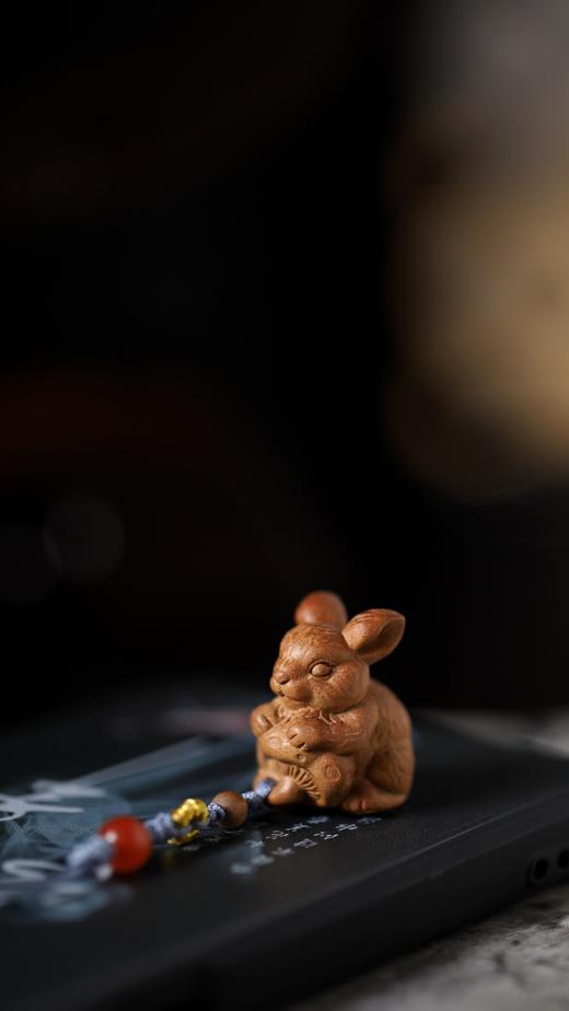 【青山特惠】老山檀 丰收兔 钥匙扣 手把件 s2 商品图1