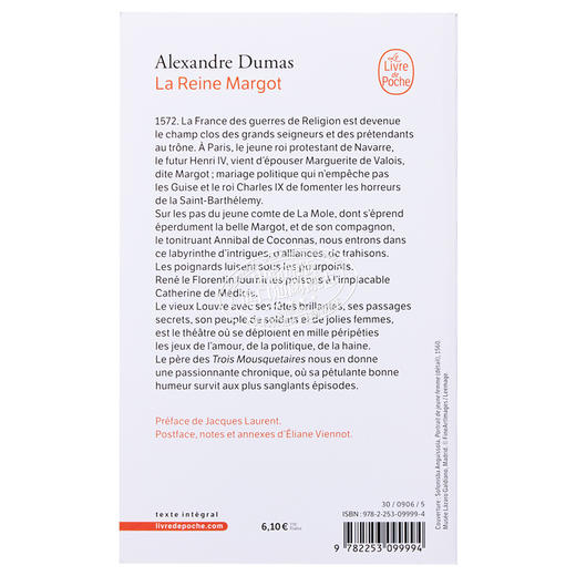【中商原版】大仲马 玛戈皇后 法文原版 La Reine Margot 大仲马 Alexandre Dumas 商品图1