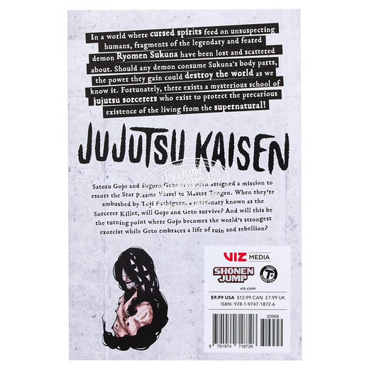 【中商原版】漫画 咒术回战 9 Jujutsu Kaisen, Vol. 9 英文原版 平装 Akutami, Gege 商品图1