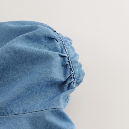 【马克珍妮 芦芙】新款夏装 女童方领纯棉牛仔连衣裙230790 商品图5