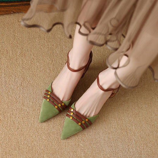 夏季新款，里外全皮包头细跟凉鞋YX-A912 商品图2