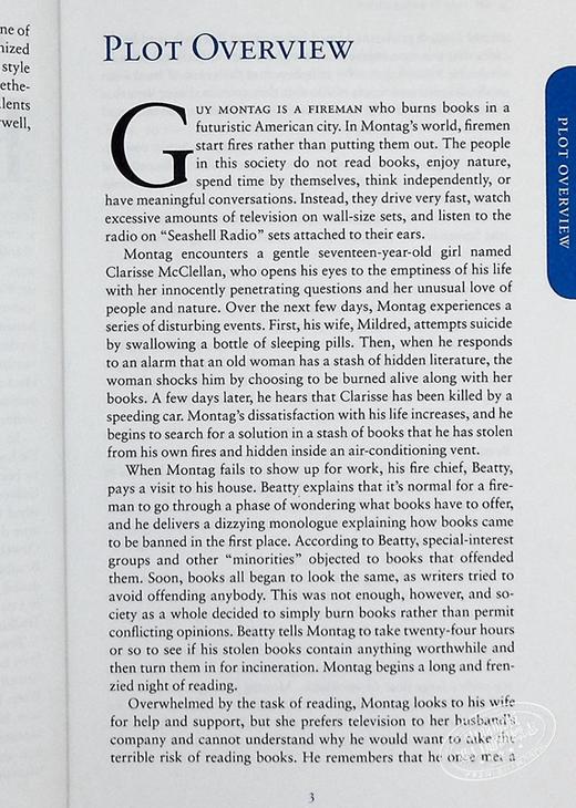 预售 【中商原版】Sparknotes 文学指南 华氏 451 度 Fahrenheit 451 英文原版 Ray D Bradbury 论文 商品图5