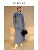 HIDEMI 极简斜纹双头拉链海军领缎面感套装 上衣/半身裙 商品缩略图0