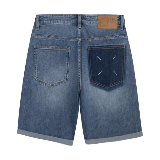 【断码清仓】HX 夏季水洗牛仔五分裤S207320019101短裤 商品图2