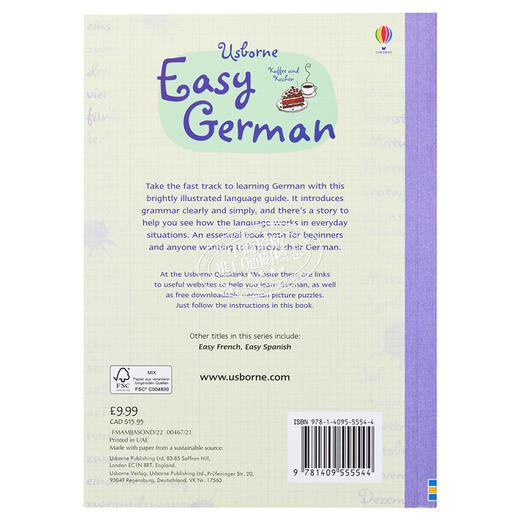 【中商原版】德语如此简单 少儿语言学习 Easy German 德文原版 Nicole Irving 德英双语 单词 词汇 商品图1