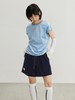 CryingCenter 海军蓝丝绒垂感运动休闲复古学院刺绣短裤 商品缩略图2