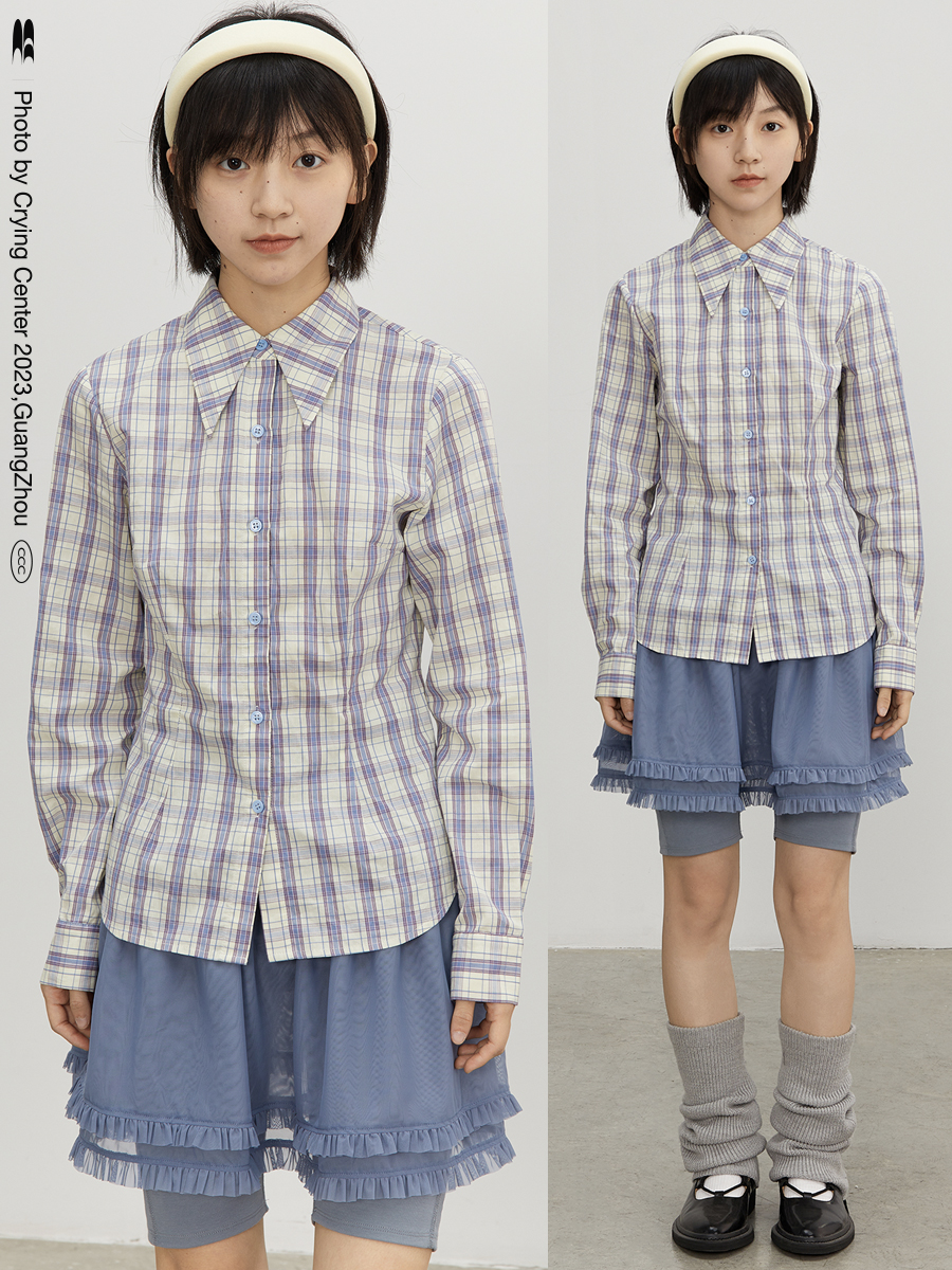 CryingCenter 双重花边网纱芭蕾造型裙摆纱裙橡筋腰 哭喊中心