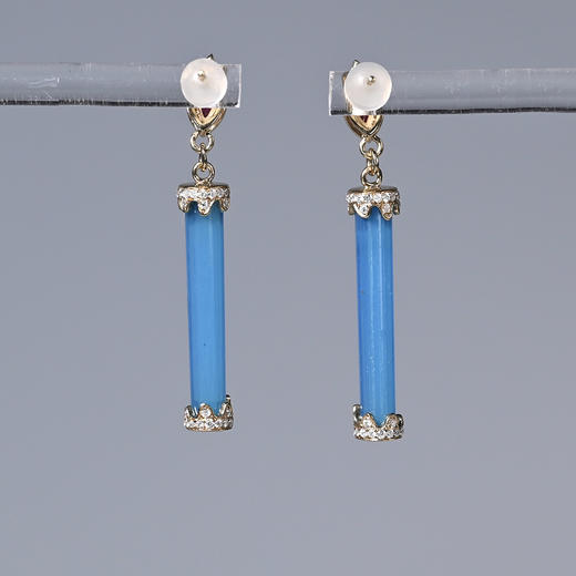 宋元琉璃簪改制耳环 商品图1