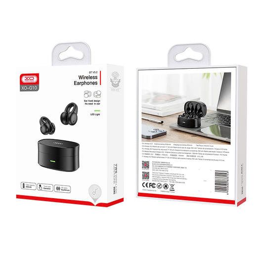 耳环空气传导TWS蓝牙耳机XO-G10黑色、白色、蓝色 商品图4