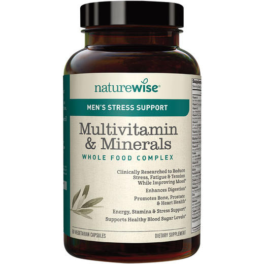 Naturewise男性复合多种综合维生素健身南非醉茄男士B族中老年   60粒/瓶 商品图0