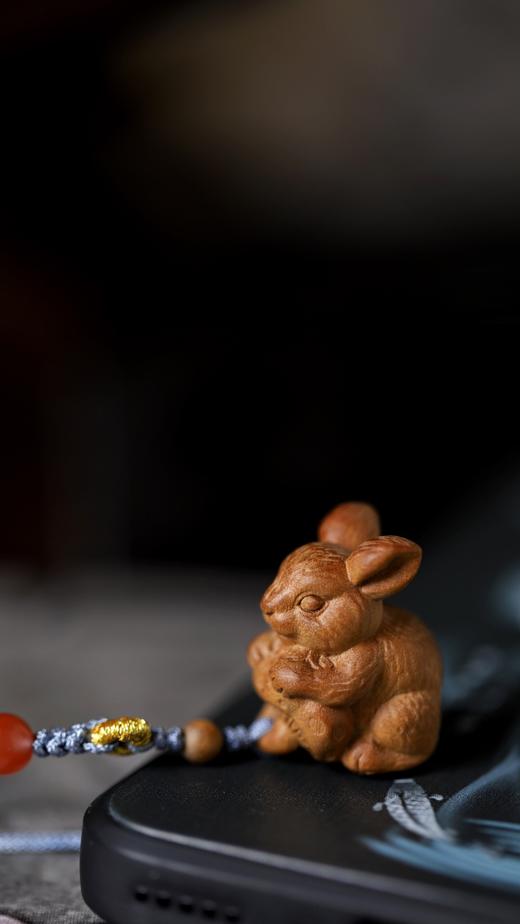 【青山特惠】老山檀 丰收兔 钥匙扣 手把件 s2 商品图4