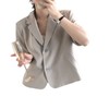 【时尚短袖垂感短款休闲小西服】西装外套女2023夏季薄款韩版新款上衣 商品缩略图4
