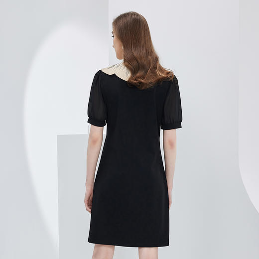 NF8C4斯尔丽瑟俪2023年花瓣设计感撞色领子减龄时尚显瘦气质活泼连衣裙 商品图1