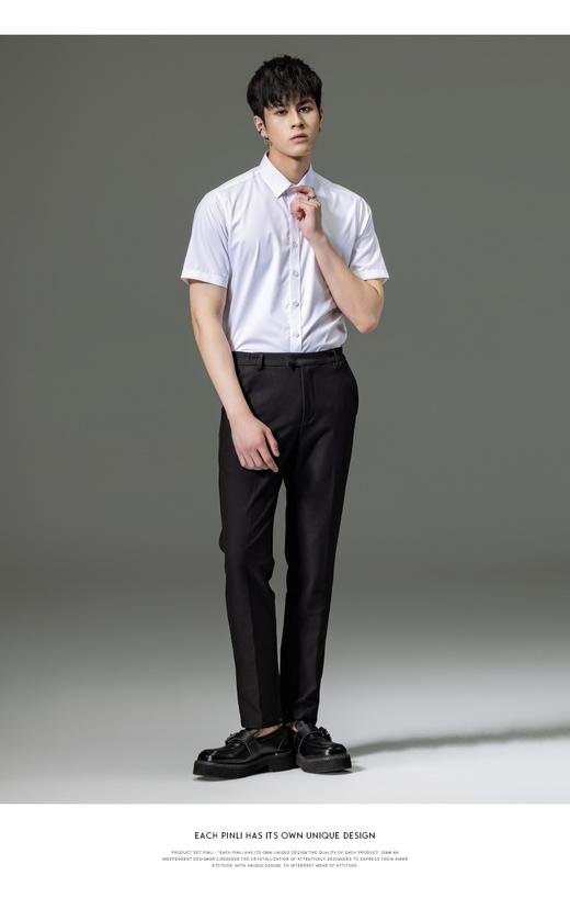 PINLI品立2023夏季新款纯色商务短袖衬衫竹纤维男士上衣休闲衬衣GD232113293——GDV232113293 商品图8