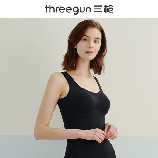 Threegun三枪 【超薄面膜带BRA款】女士打底背心-30792A911 商品图0