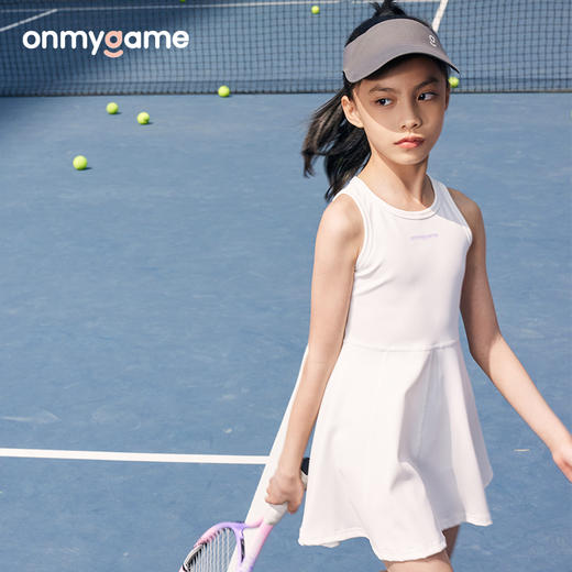 onmygame女童吊带裙夏季儿童运动网球裙新款弹力快乾透气裙子 商品图0