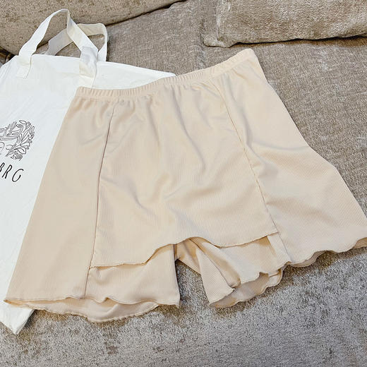 【软糯纯欲，无尴尬线，隐藏三角区】夏季新款防走光遮挡隔层安全裤女外穿大码宽松三分冰丝螺纹打底裤 商品图7