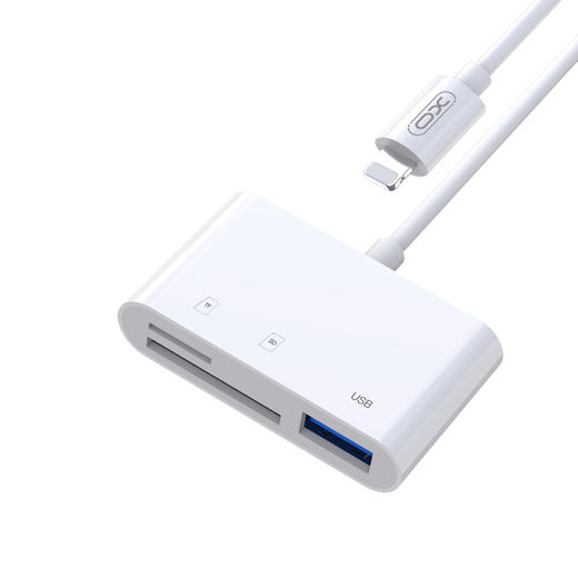 苹果三合一读卡器 USB+SD+TFXO- HUB006白色 商品图1