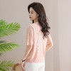 V领冰丝针织短袖t恤，夏装新款薄款鸡心领上衣洋气半袖小衫CC-SY8333 商品缩略图3