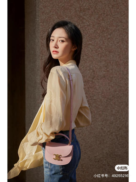 𝐜𝐞𝐥𝐢𝐧.𝐞 2023春季限定手提马鞍包 〰️粉色 商品图9