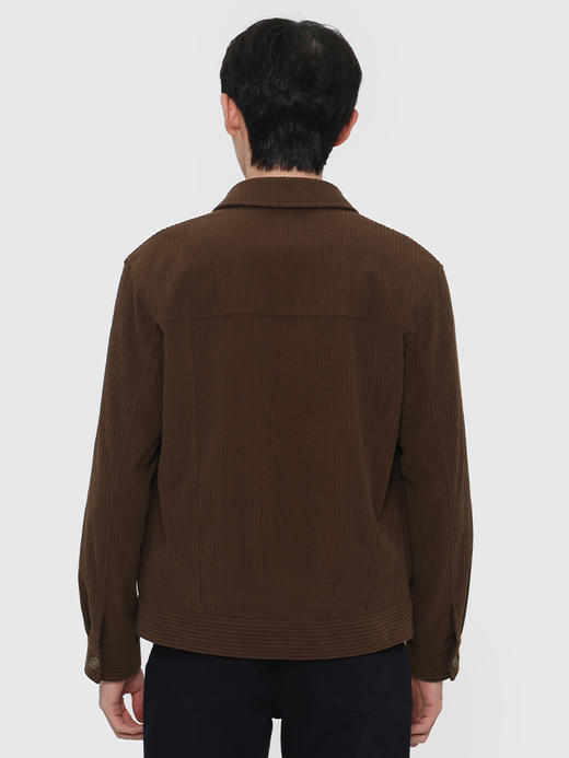 callisto棕色粗线条翻领夹克 FRFEJ032C 商品图2