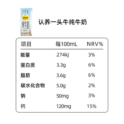 认养一头牛 纯奶200ml*10 一提装/两提装/三提装 商品图3