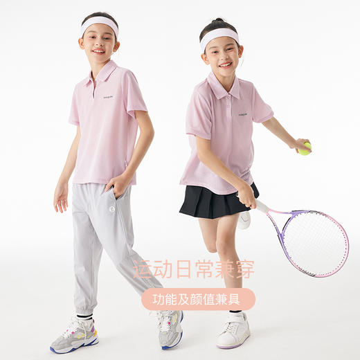 onmygame女童Polo衫夏季新款儿童运动衣休闲透气短袖上衣T恤 商品图4