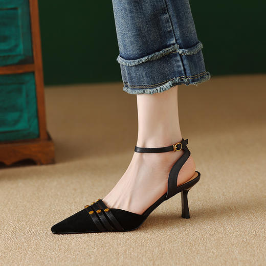 夏季新款，里外全皮包头细跟凉鞋YX-A912 商品图9