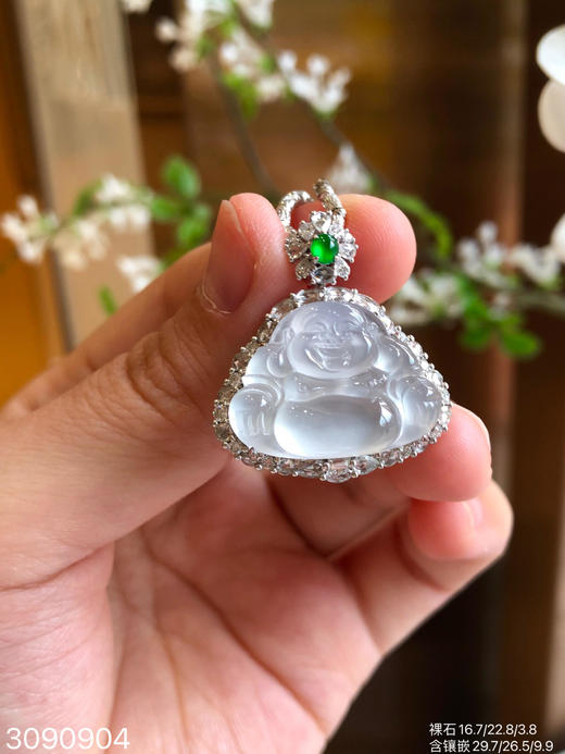 3090904，玻璃佛公吊坠。具体价格微信咨询 商品图1