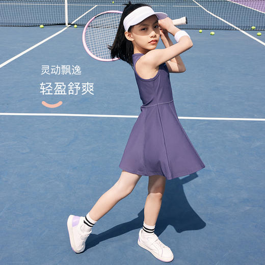 onmygame女童吊带裙夏季儿童运动网球裙新款弹力快乾透气裙子 商品图1