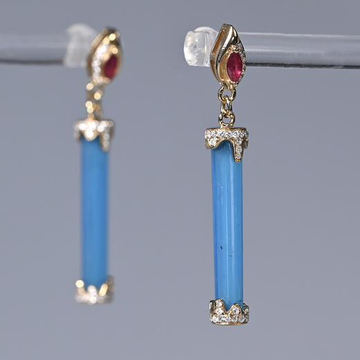 宋元琉璃簪改制耳环 商品图2