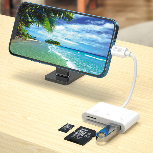 苹果三合一读卡器 USB+SD+TFXO- HUB006白色 商品图4