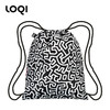 德国LOQI x 凯斯哈林 时尚环保束口双肩包/双面  BP.KH.AM凯斯哈林安迪鼠&迷宫 里外两用抽绳单肩手提文艺运动旅行轻便   商品缩略图1
