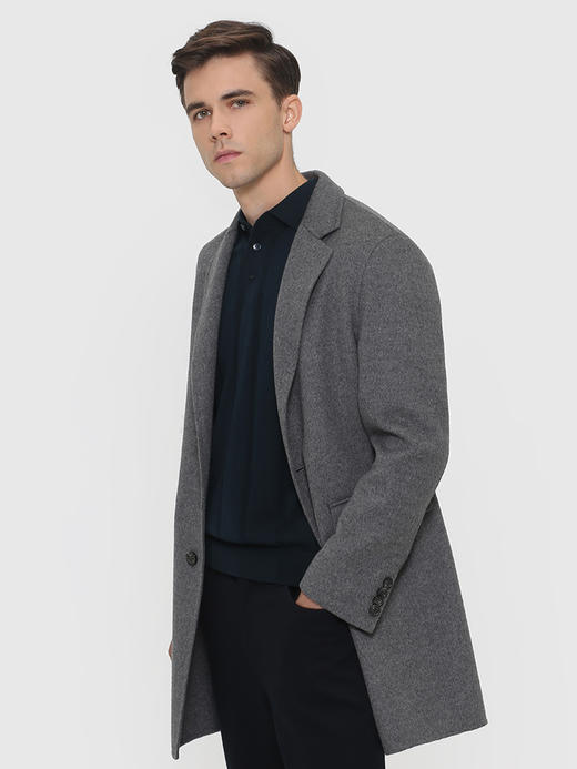 callisto灰色羊绒羊毛大衣 FRFEC061C 商品图1