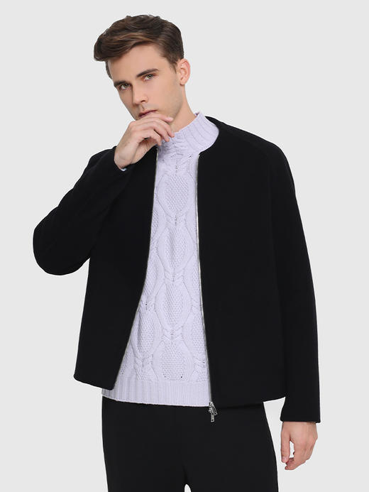 callisto黑色羊毛混纺夹克外套 FRFEJ033Y 商品图0