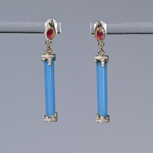 宋元琉璃簪改制耳环 商品图0