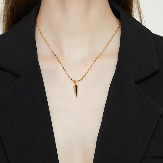 盐岛	尖锥波浪项链 商品图1