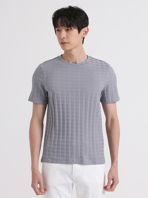 callisto浅灰棉混纺T恤 SSTSS091C 商品图0