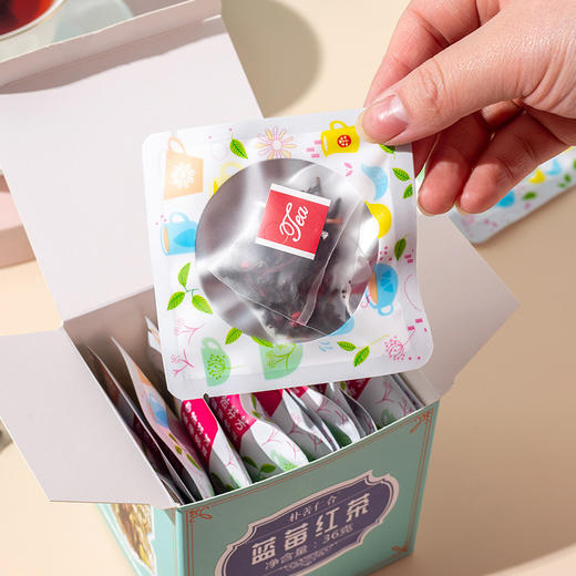 「拍1发2！到手两盒」水果茶蓝莓红茶 单盒12袋装 夏季水果片茶三角茶包调味茶立体茶饮 商品图0