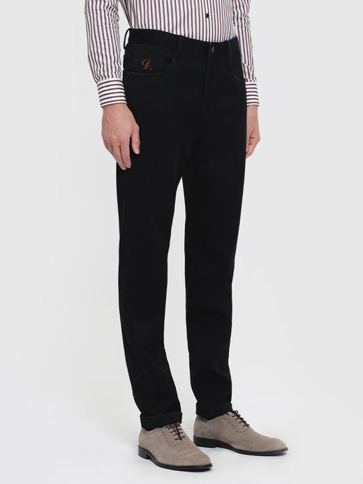 callisto黑色弹力棉休闲裤 FRJPW009C 商品图1