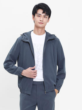 callisto蓝色砂洗亲肤莫代尔连帽夹克  SRFEJ096Y