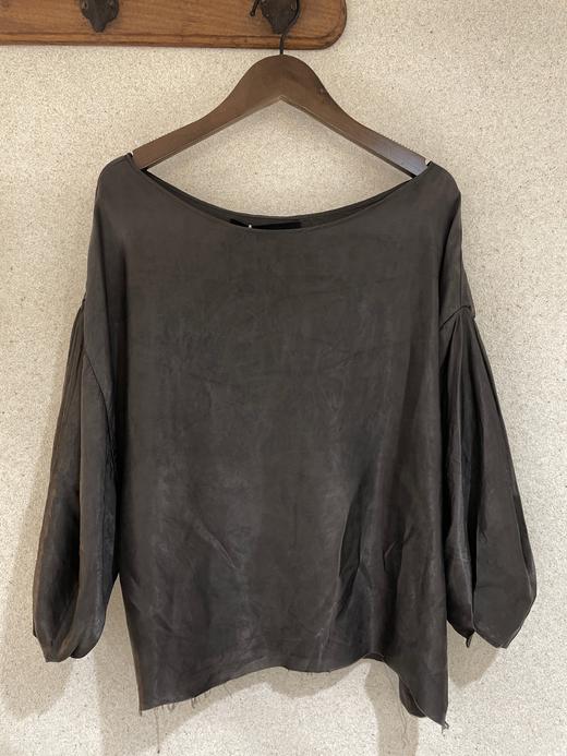 elsa esturgie 法式铜氨丝折纸艺术袖口设计T恤上衣 商品图6