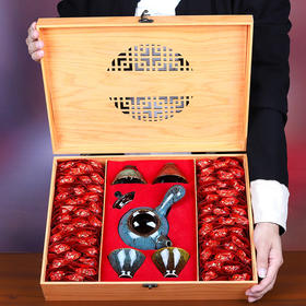 「送茶具！铁观音礼盒装」铁观音大红袍茶叶乌龙茶叶茶叶木盒礼盒装茶饮